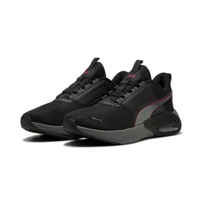 Image of Puma NOVA Unisex Training shoe, Size: 9, Black/cool dark gray/team regal red shoes
