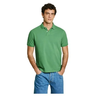 Image of Pepe Jeans Men&#039;s New Oliver Gd Polo, Green(pop Green), L