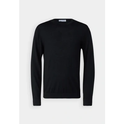 Image of Selected Homme Slhtray CREW NECK Jumper, Men&#039;s, Size: Small, Black