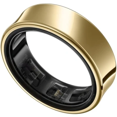 Image of Samsung Galaxy Ring Titanium Case Smart Health with AI Sleep Tracker Fitness Size 11 Gold