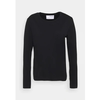 Image of Selected Femme Standard TEE Long sleeved top, Women&#039;s, Size: 8, Black