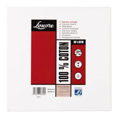 Image of Lefranc Bourgeois 806656 Painting Card 40 x cm, 100% Cotton, Double White Universal Primer for Acrylic Paints and Oil Paints, Colouring Cardboard Professionals Hobby Painters
