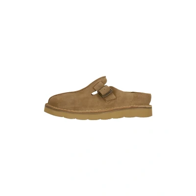 Image of Clarks Men&#039;s Solsbury Mule Slide Sandal, Dark Sand Suede, 7.5 UK