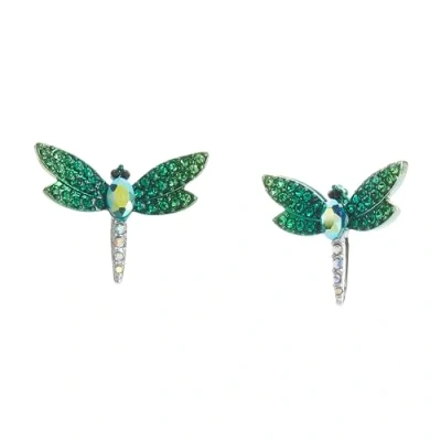 Image of Betsey Johnson Garden GLAM Dragonfly STUD Earrings, Women&#039;s, Size: ONE, Blue