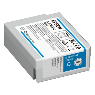 Image of EPSON BS LABEL CONSUMABLES U4 SJIC42P C (Cyan) Cartridge