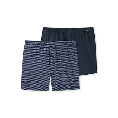 Image of Schiesser 3PACK Boxershorts Organic Cotton 95/5 Pants, Men&#039;s, Size: Small, Blue/black/grey
