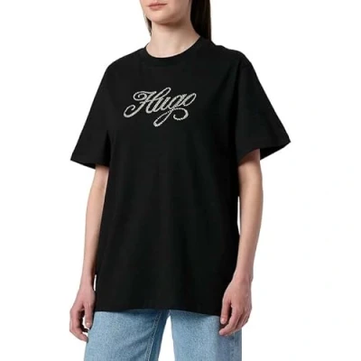 Image of HUGO Vintage TEE Print Tshirt, Women&#039;s, Size: XS, Black