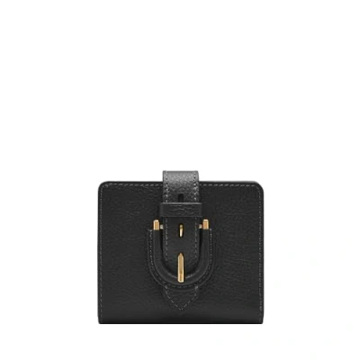 Image of Fossil Women&#039;s Harwell LiteHide™ Leather Small Tab Bifold, Black, 10.16 cm L x 1.91 W 8.89 H, Casual