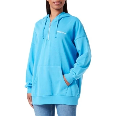 Image of Thejoggconcept Safine Halfzip Hoodie, Women&#039;s, Size: XXL, Malibu blue
