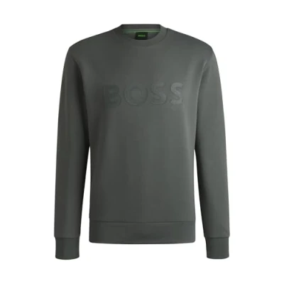 Image of BOSS Salbo Sweatshirt, Men&#039;s, Size: Small, Light pastel grey