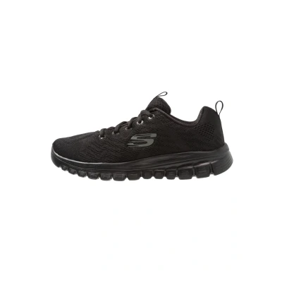 Image of Skechers Graceful Trainers, Women&#039;s, Size: 6.5, Black Textile