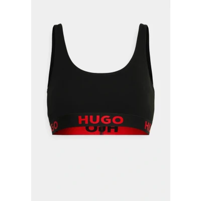 Image of HUGO Bralette Sporty LOGO Bustier, Women&#039;s, Size: XS, Black
