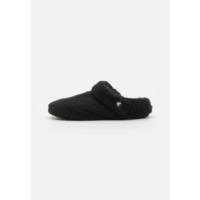 Image of Crocs Classic Cozzzy Unisex Slippers, Size: 12, Black Polyester