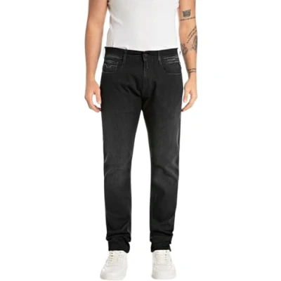 Image of Replay Rocco Pants Relaxed fit jeans, Men&#039;s, Size: 29x32, Black delavè