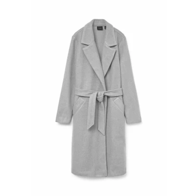 Image of Vero Moda Vmfortuneaya LONG Classic coat, Women&#039;s, Size: XL, Light grey melange