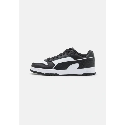 Image of Puma RBD GAME Unisex Trainers, Size: 6.5, Black/white/team gold leather and imitation