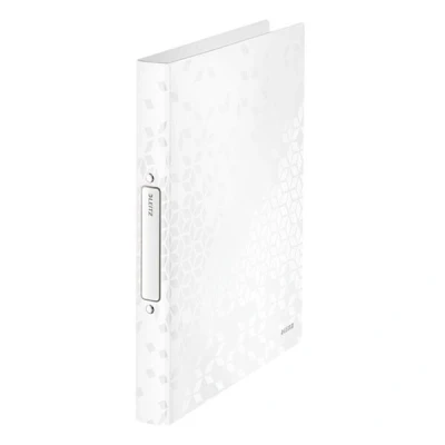 Image of Leitz 2 Ring Binder, Holds up to 190 Sheets, Wow Range, 25 mm Spine, 42570001 A4, White