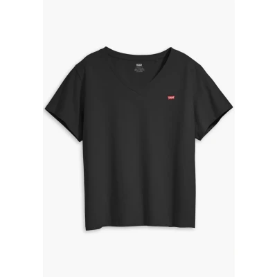 Image of Levi&#039;s Plus NECK TEE Basic Tshirt, Women&#039;s, Size: 22/24, Caviar