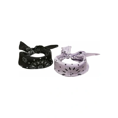 Image of Urban Classics Bandana Unisex 2 PACK Foulard, Men&#039;s, Size: One Size, Black lilac