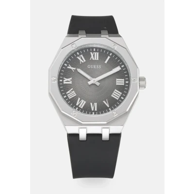 Image of Guess Asset Watch, Men&#039;s, Size: One Size, Black