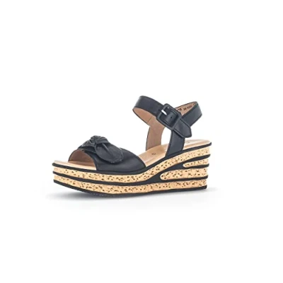 Image of Gabor Women&#039;s Wedge Sandals, Black 27, 38 EU