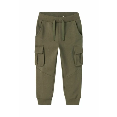 Image of NAME IT Unisex Kid&#039;s Nmnoli Unb Noos Sweat Pant, Dusty Olive, 98