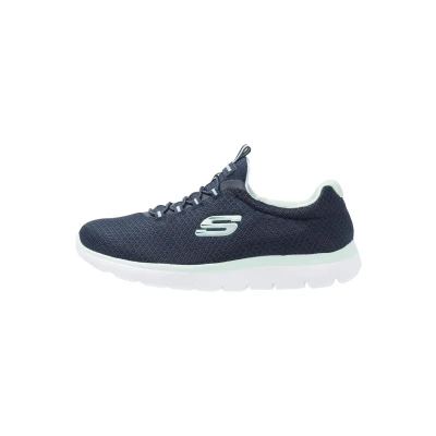 Image of Skechers Women&#039;s Summits Top Player Sneaker, Navy Mesh Aqua Trim, 5 UK Wide