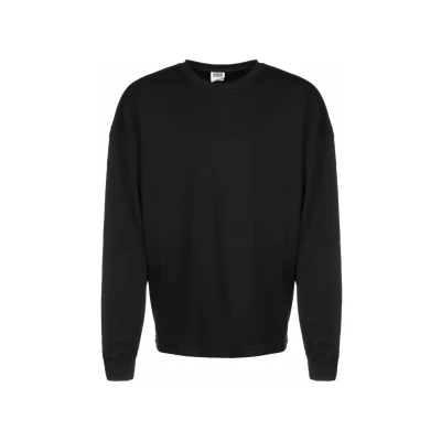 Image of Urban Classics Organic Oversized BOXY CREW Sweatshirt, Men&#039;s, Size: Large, Black