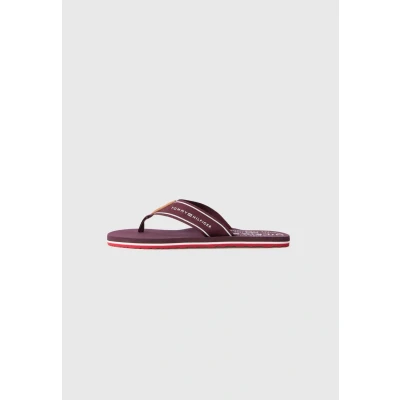 Image of Tommy Hilfiger Slippers, Men&#039;s, Size: 9, Deep burgundy shoes