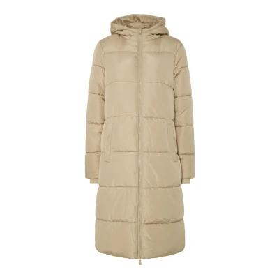Image of Pieces Pcbee NEW LONG Puffer BC Winter coat, Women&#039;s, Size: XS, Silver mink