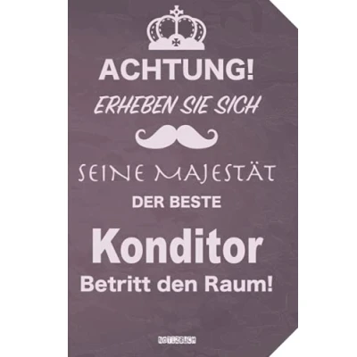 Image of Geschenk für den besten Konditor: Notizbuch als Konditor A5 / liniert 120 Seiten Tagebuch Terminplaner Geschenkidee ... Mann zum Abschied Abschiedsgeschenk