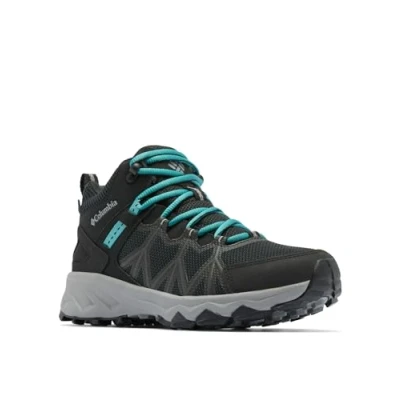 Image of Columbia Peakfreak II MID Outdry Hiking shoes, Women&#039;s, Size: 12, Black/teal shoes