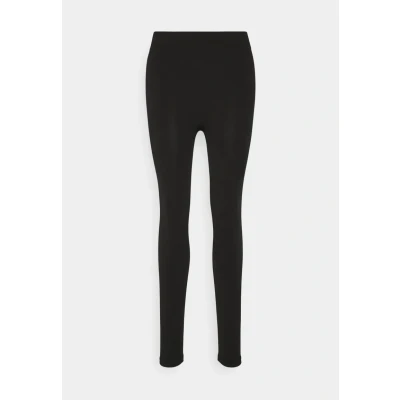 Image of FALKE Women&#039;s Seamless Leggings Opaque Plain Smooth No Marks Due To Annoying Seams Comfortable Waistband For Dress Casual Business Looks Fine Soft Yarn 1 Pair, Black (Black 3009), S