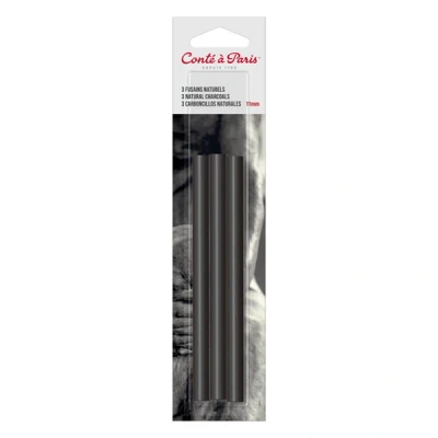 Image of Conté à Paris 11mm Round Natural Charcoal (Pack of 3)