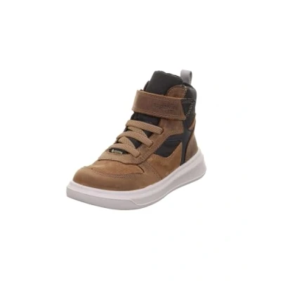 Image of Superfit Cosmo Laceup ankle boots for kids, Size: 13.5K, Braun/schwarz Nubuck/textile