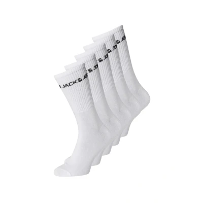Image of Jack &amp; Jones Socken 5ERPACK LOGO Tennis Socks, Men&#039;s, Size: One Size, White