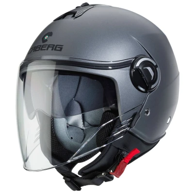 Image of Caberg Casco Jet Riviera V4 X Gun Opaco Con Visor Parasole e Visiera Lunga ECE 22.06, M 57/58