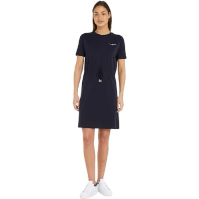 Image of Tommy Hilfiger 1985 MINI CORP Jersey dress, Women&#039;s, Size: XXS, Desert sky