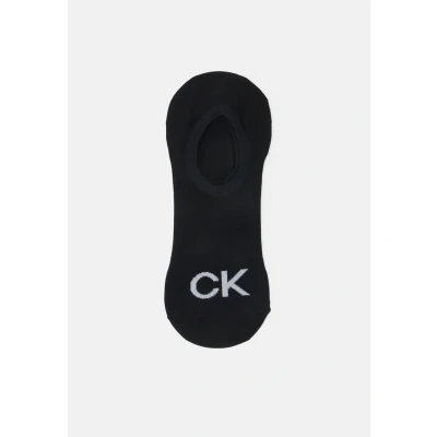Image of Calvin Klein Underwear Footie HIGH CUT LOGO 2 PACK Trainer socks, Men&#039;s, Size: 9 11, Black