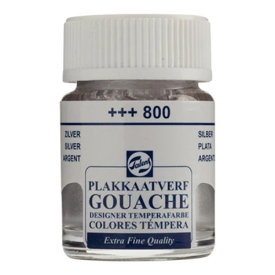 Image of Talens extra fine silver gouache paint, 16 ml