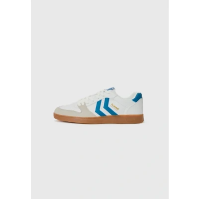 Image of hummel Shoelaces Sneaker Handball Perfect Adult Size, White Blue, 3.5 UK