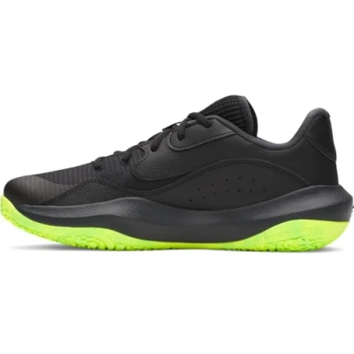 Image of Under Armour Mens Ua Lockdown 7 Low Basketball Trainers, Black Metallic Black, 14 UK