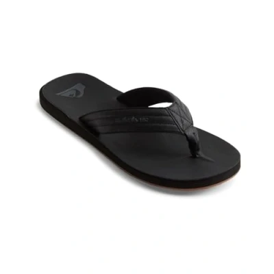 Image of Quiksilver Carver Tbar sandals, Men&#039;s, Size: 13, Black High quality imitation leather