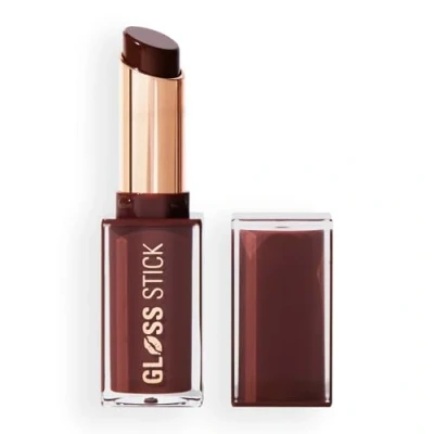 Image of Revolution Pout Lip Gloss, Ultra Glossy and Pigmented Gloss with Hyaluronic Acid Vitamin E, Vegan Cruelty Free, 3g, Chocolate Ganache
