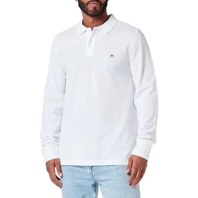 Image of GANT REG Shield Rugger Polo shirt, Men&#039;s, Size: XS, White