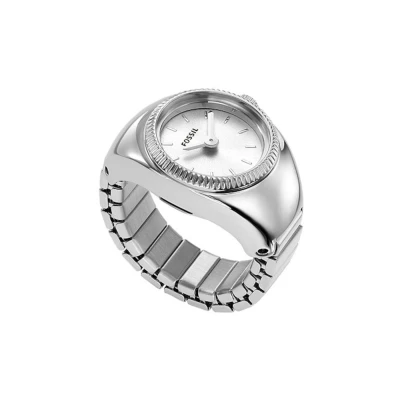 Image of Fossil RING Watch HAND silvercoloured, Women&#039;s, Size: One Size, Silver coloured