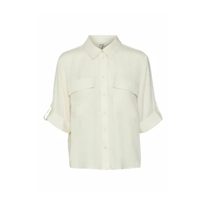 Image of Aware Vmfabiana VMA NOOS Buttondown blouse, Women&#039;s, Size: Medium, Birch