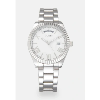 Image of Guess US Women&#039;s Silver Tone Analog Watch, one, Silver, One size, LUNA
