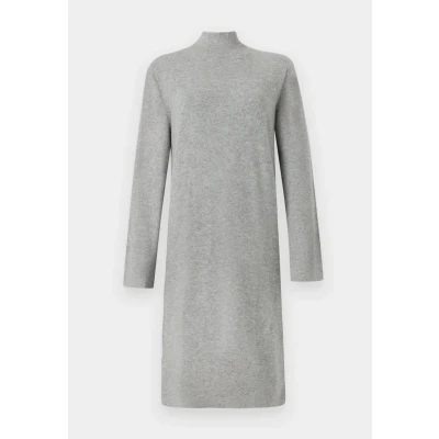 Image of YAS Yasemilie HIGH NECK Dress Jumper dress, Women&#039;s, Size: Large, Light grey melange