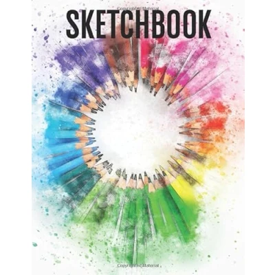 Image of Sketchbook 8.5 x 11 Large Blank Pages With White Paper for Graffiti &amp; Sketches, Drawing, Wrinting, Painting, Doodling, Sketch Book Artist Journal: Blackbook Sketching Kids Adult